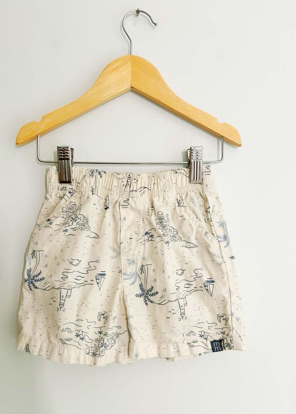 Modern Moments by Gerber Toddler Boys 2T Coastal Print Elastic Waist Shorts